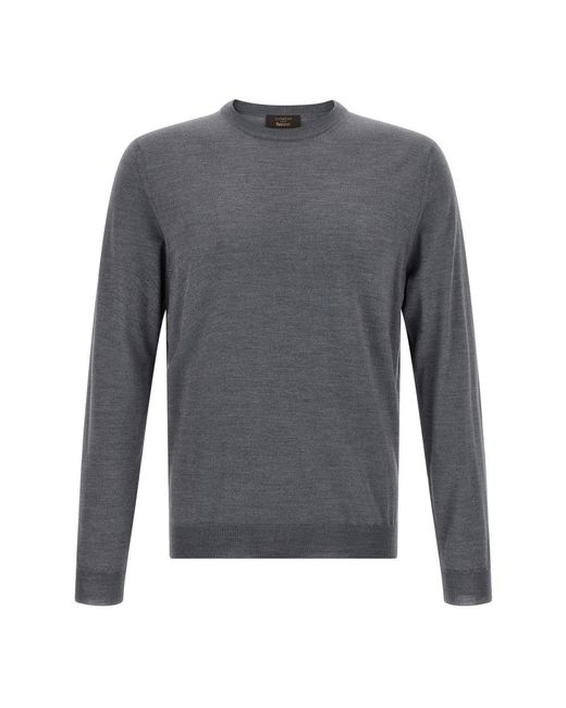 Zanone Flexwool Rundhals-Pullover in Gray für Herren