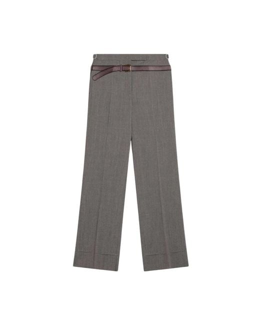Prada Wide Trousers in Gray | Lyst