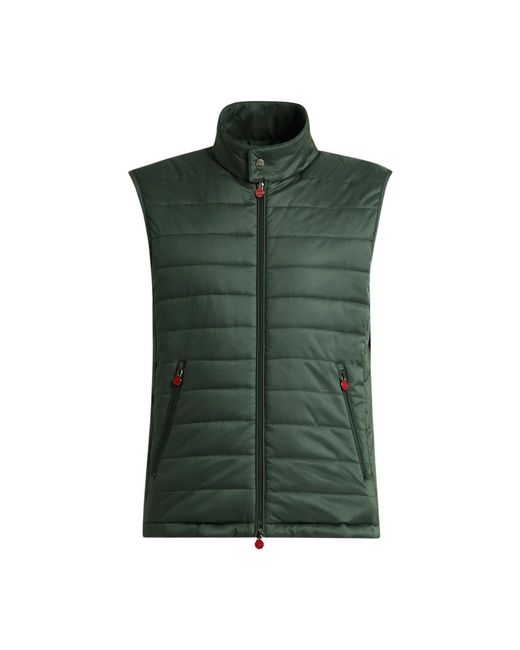 Kiton Jassen ,Groen ,Polyester Technische Gewatteerde Vest in het Green voor heren