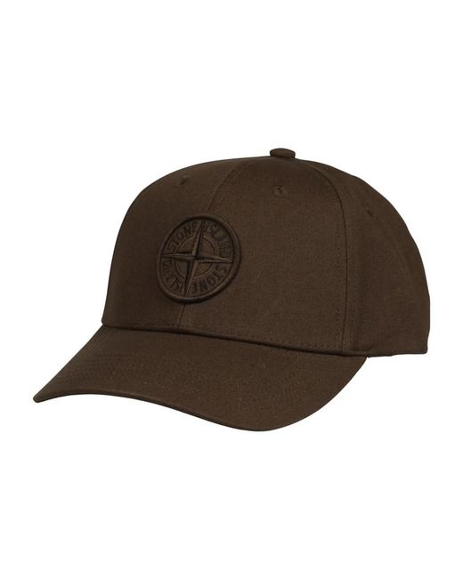 Cappello visiera in cotone rep di Stone Island in Brown da Uomo