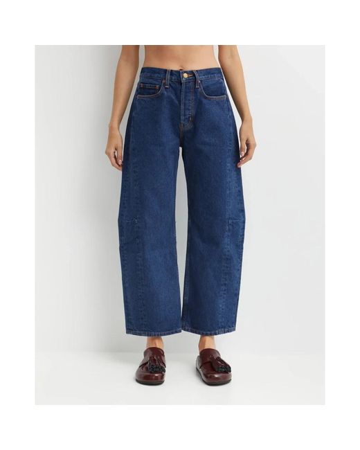 B Sides Jeans ,Blauw ,Katoen Slim Lasso Jeans in het Blue