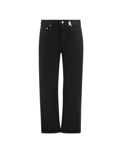 McQueen Jeans ,Zwart ,Katoen 5-Pocket Straight-Leg Jeans in het Black voor heren