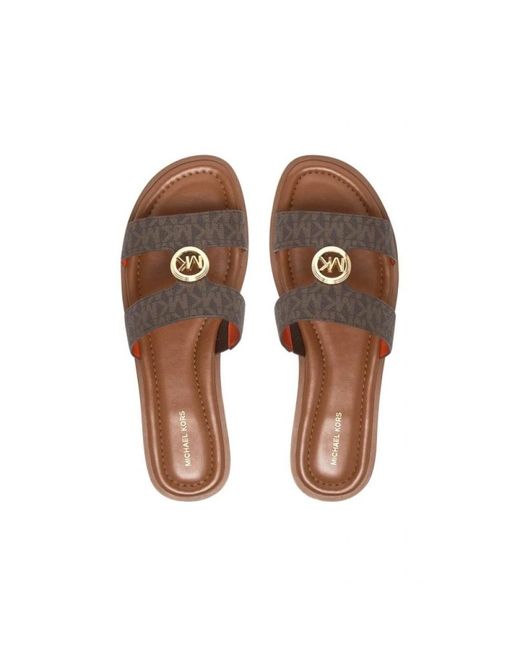 Sliders Michael Kors en coloris Brown
