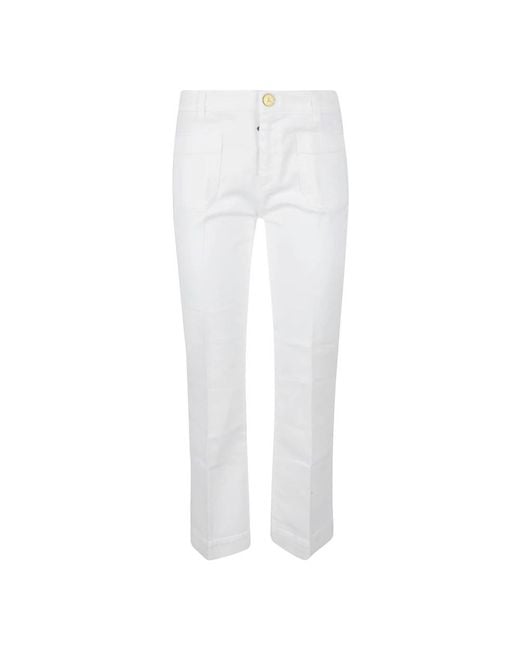 Seafarer White Straight Trousers