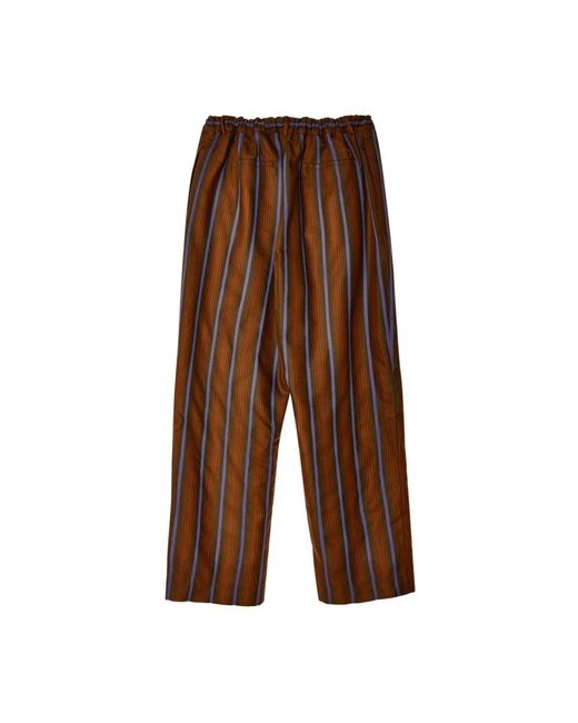 Trousers > wide trousers Wales Bonner pour homme en coloris Brown