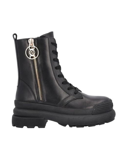 Liu Jo Black Lace-Up Boots