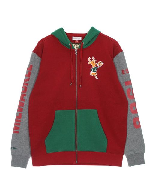 Mitchell & Ness Red Zip-Throughs for men