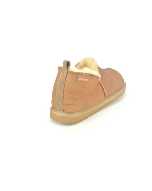 Shepherd Schoenen ,Bruin ,Wol Loafers in het Natural voor heren