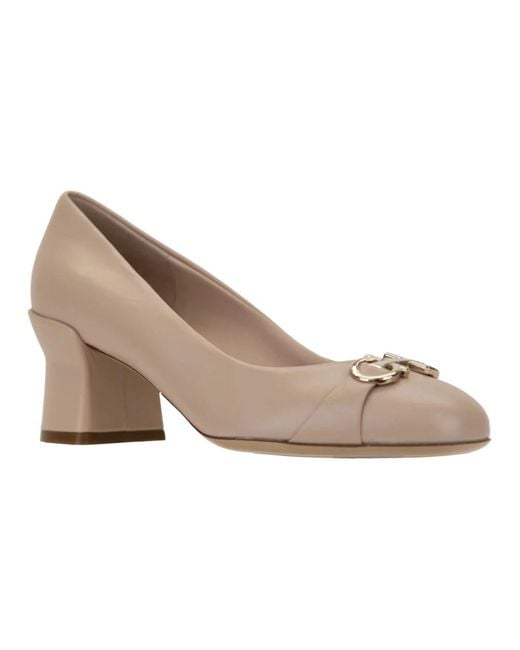 Ferragamo White Pumps