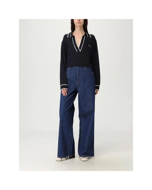 Gucci Blue Wide Trousers
