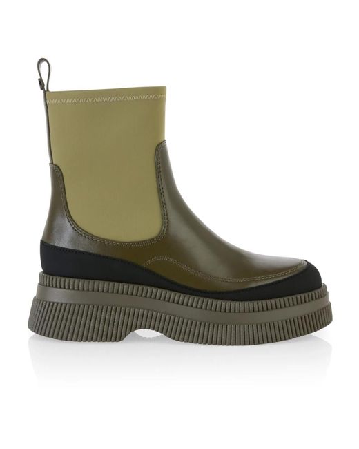 Marc Cain Green Ankle Boots