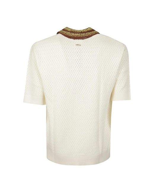 Drole de Monsieur White Polo Shirts for men