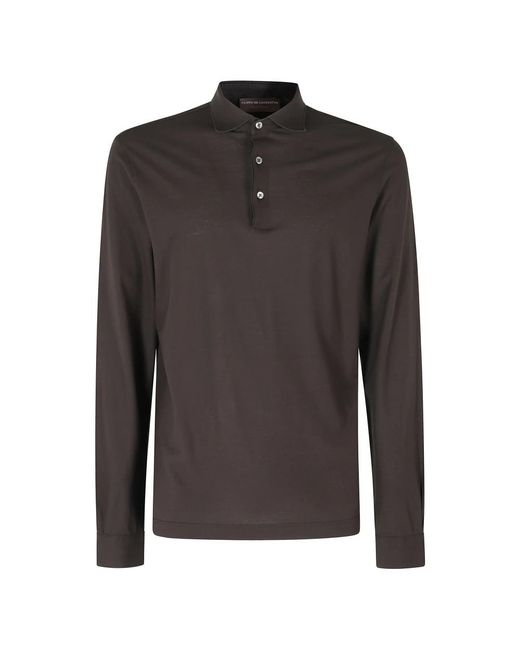 FILIPPO DE LAURENTIIS Gray Polo Shirts for men