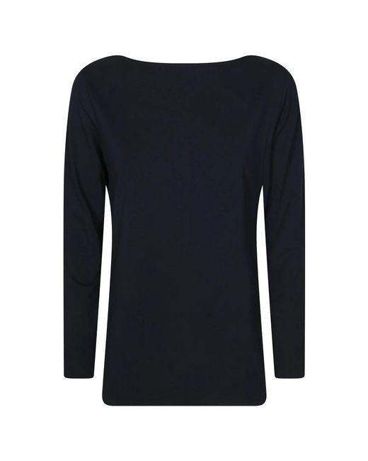 Alpha Studio Blue Long Sleeve Tops