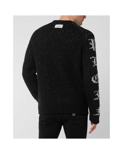 Philipp Plein Pullover Round Neck Ls in het Black voor heren