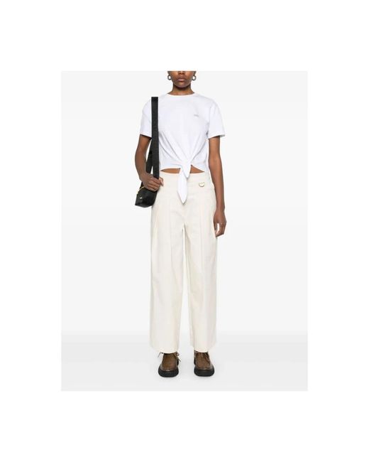 Barbour White Wide Trousers
