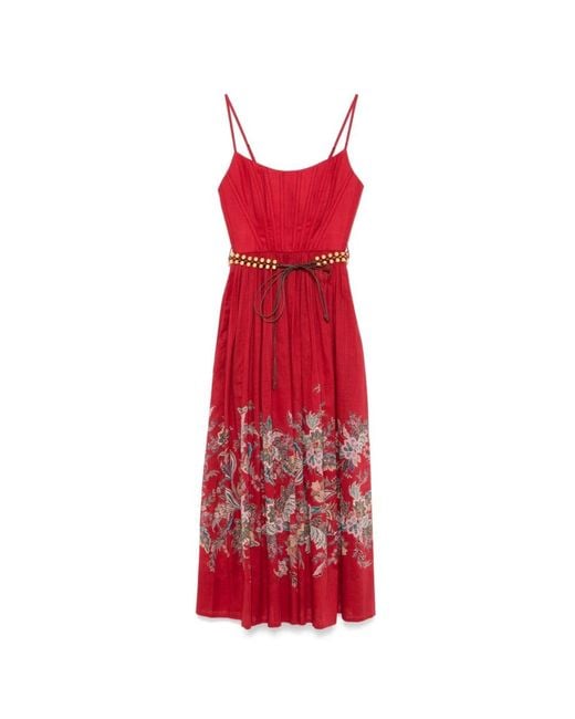 Zimmermann Midi Dresses in het Red