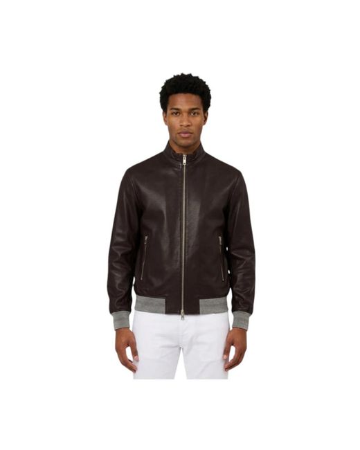 Liu Jo Brown Leather Jackets for men