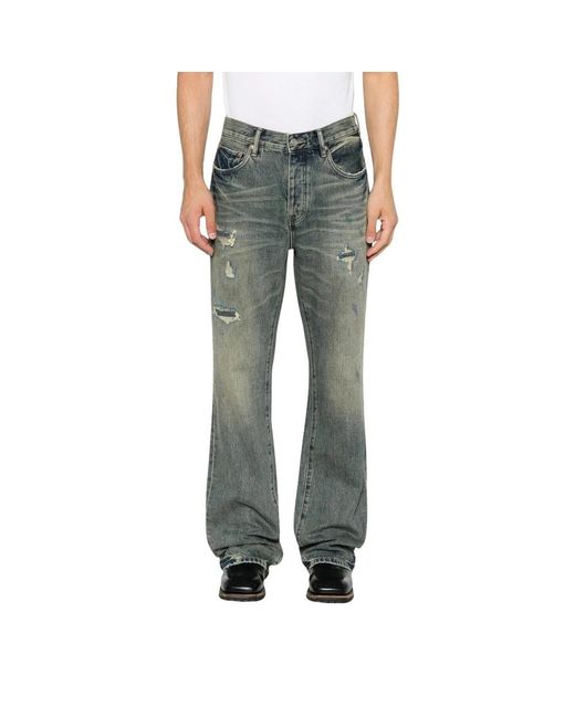 Purple Brand Gray Straight Fit Jeans for men