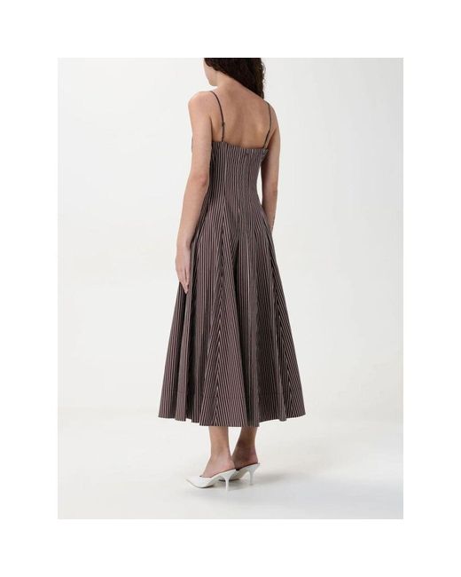 Midi Dresses di Staud in Brown