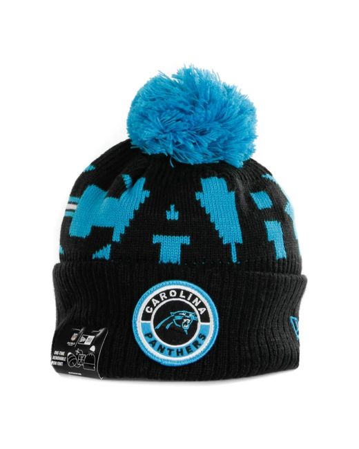 KTZ Accessoires ,Zwart ,Nfl Pom Pom Sport Knit Hat in het Blue voor heren