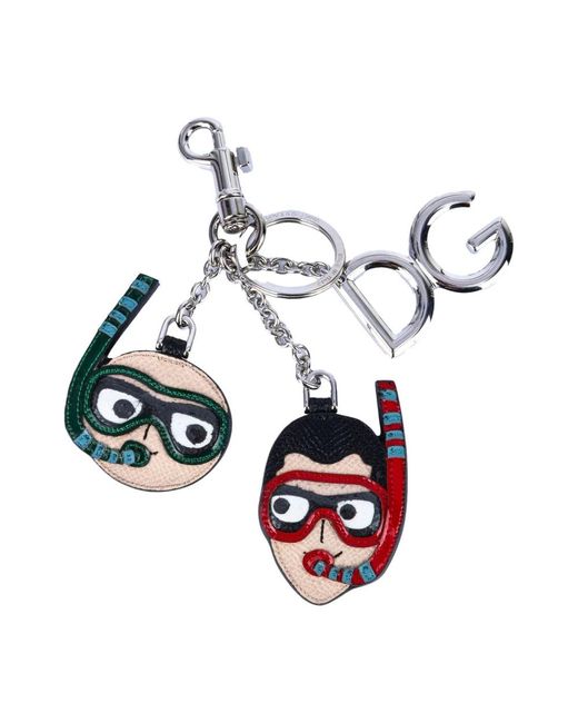 Keyrings di Dolce & Gabbana in Metallic da Uomo
