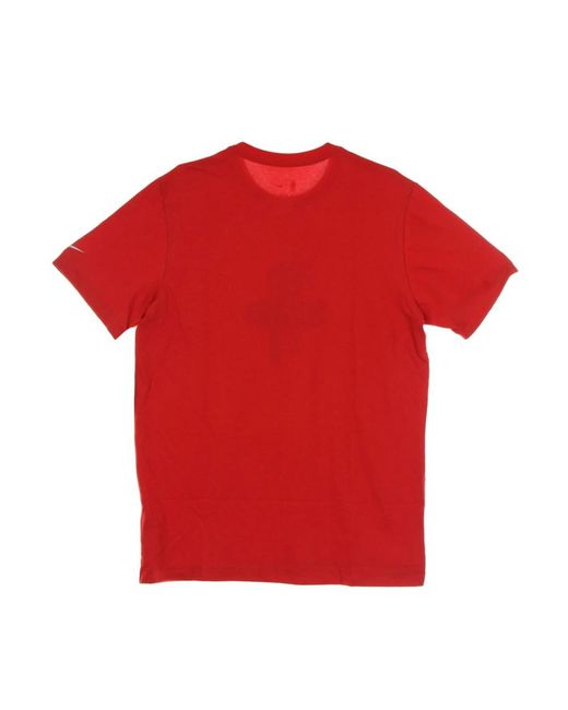 Nike Fitness ,Rood ,Katoen Essential Chrome Houroc Nba T-Shirt in het Red voor heren