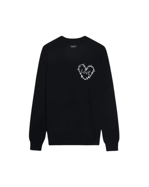 Zadig & Voltaire Blue Round-Neck Knitwear