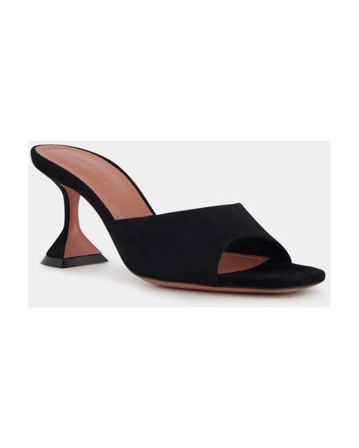 AMINA MUADDI Black Heeled Mules