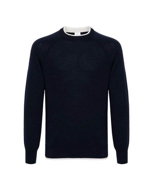 Eleventy Blue Round-Neck Knitwear for men