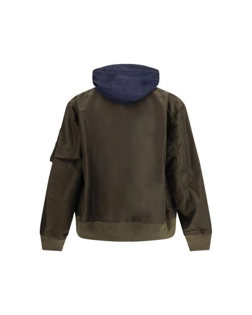 Sacai Green Light Jackets for men