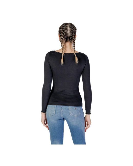 Round-Neck Knitwear Guess de color Black