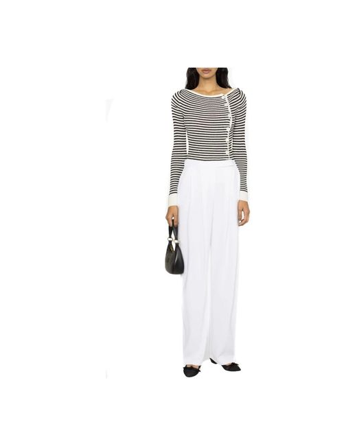 Pinko White Wide Trousers