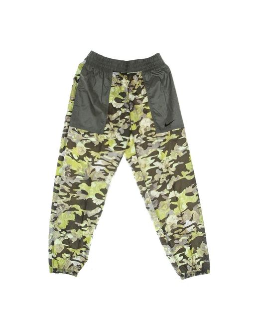Nike Fitness ,Veelkleurig ,Polyester Trainingsbroek Met Bloemenprint in het Green