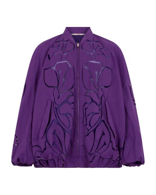 Valentino Garavani Purple Bomber Jackets for men