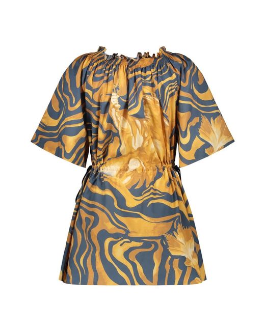 Alberta Ferretti Korte Jurk in het Yellow
