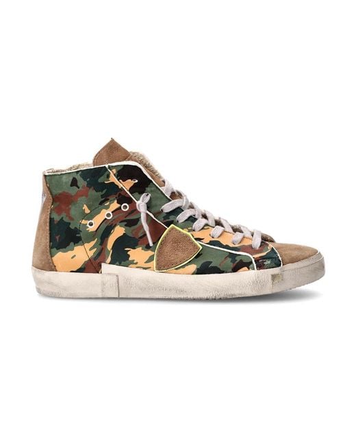 Philippe Model Schoenen ,Veelkleurig ,Katoen Sneakers Prsx Tennis in het Multicolor voor heren