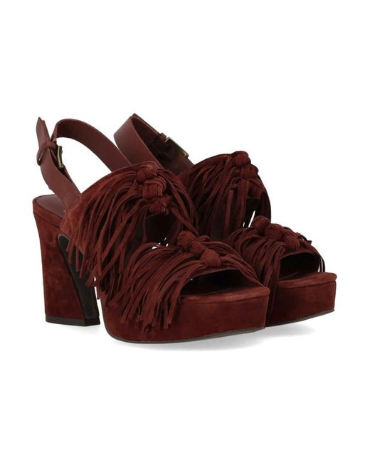 Ash Red High Heel Sandals