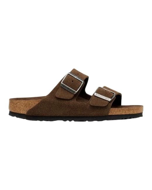 Birkenstock Brown Sliders for men