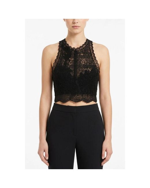 Ermanno Scervino Black Sleeveless Tops