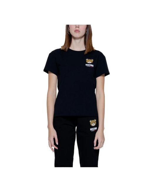 Camiseta mujer colección primavera/verano Moschino de color Black