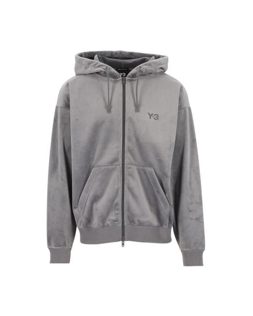 Y-3 Gray Zip-Throughs for men