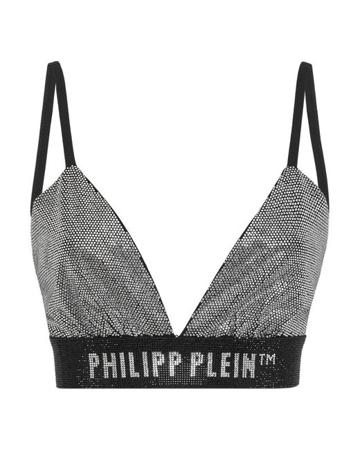Philipp Plein Ondergoed ,Grijs ,Katoen Bra Stones in het Gray