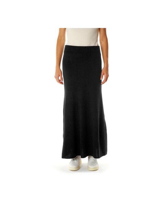Drykorn Rokken ,Zwart ,Wol Gebreide Rok Met Elastische Tailleband in het Black