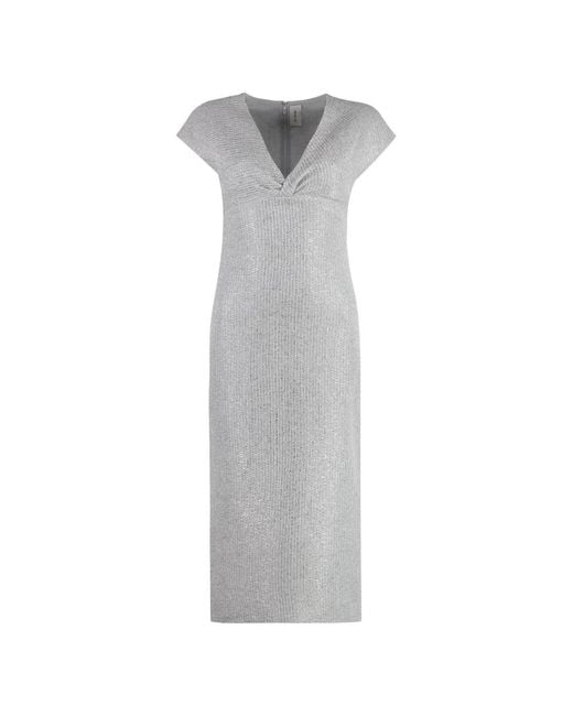 St. John Gray Midi Dresses