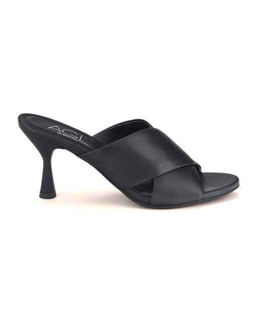 Agl Attilio Giusti Leombruni Black Heeled Mules