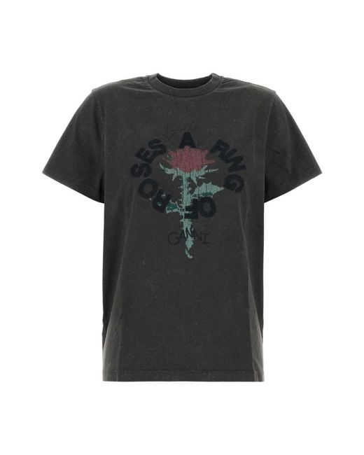 Ganni Black T-Shirts