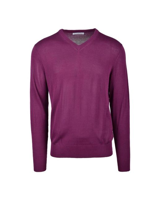 Ballantyne Baumwollstrickpullover in Purple für Herren