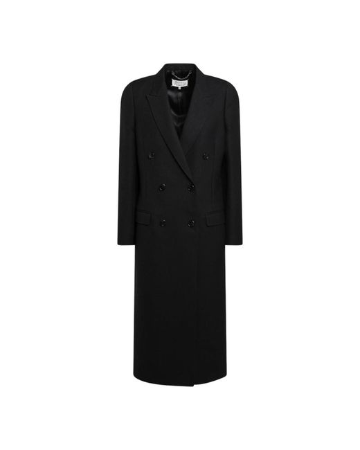 Maison Margiela Black Double-Breasted Coats