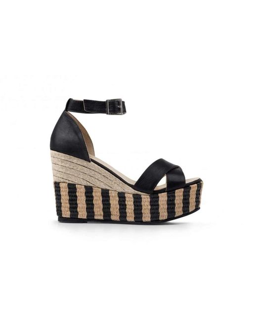Espadrilles Wedges in het Black